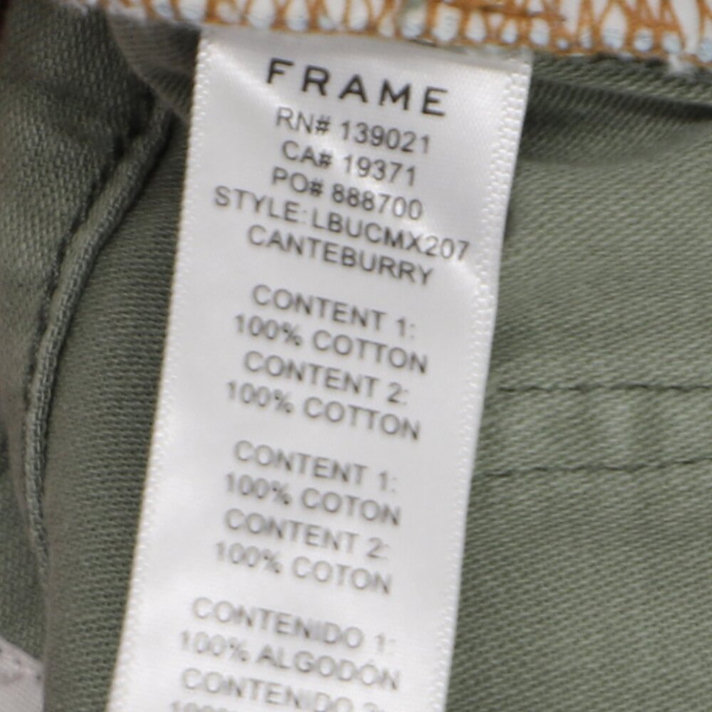 FRAME Le Beau Cargo Pants Boyfriend Fit Canteburry Two Toned Blue Green Size 26 - Picture 9 of 9